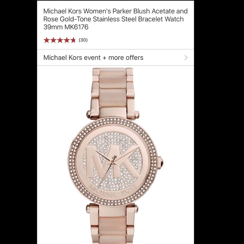 Michael Kors Parker Blush Acetate Rose Gold Watch